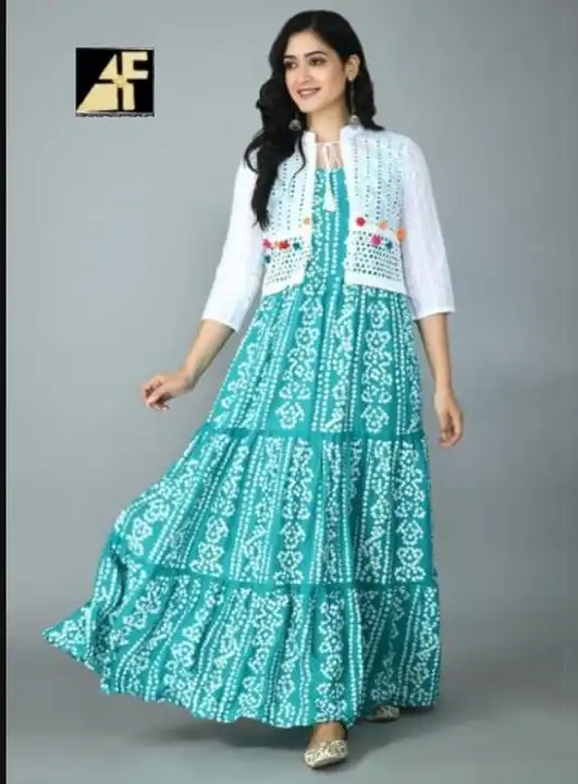 Bandhej kurti  uploaded by Sanjari Fashion on 5/25/2023