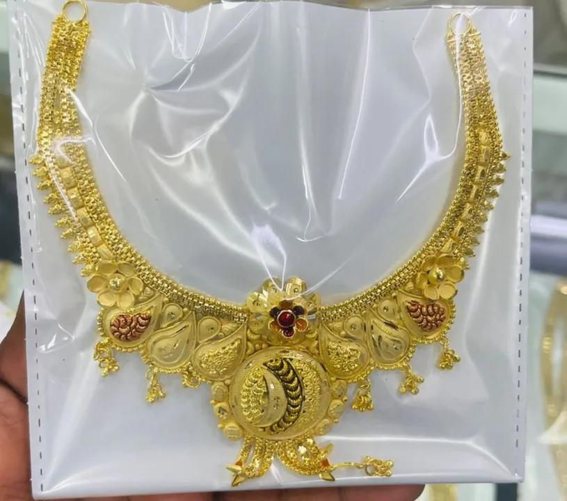 1.5 Gram Gold Forming Necklace with Earrings  uploaded by AadyaShree on 5/25/2023