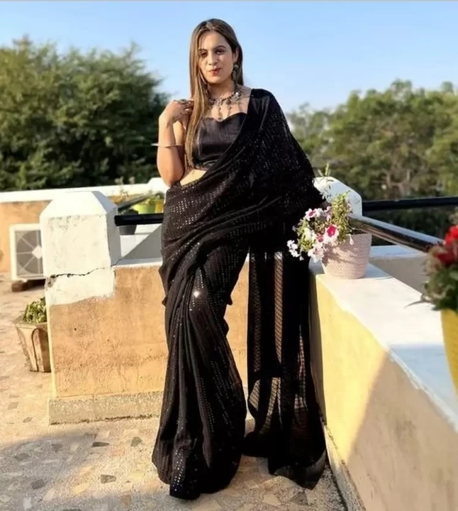 Women's seqvance saree uploaded by Madhav Fashion on 5/25/2023