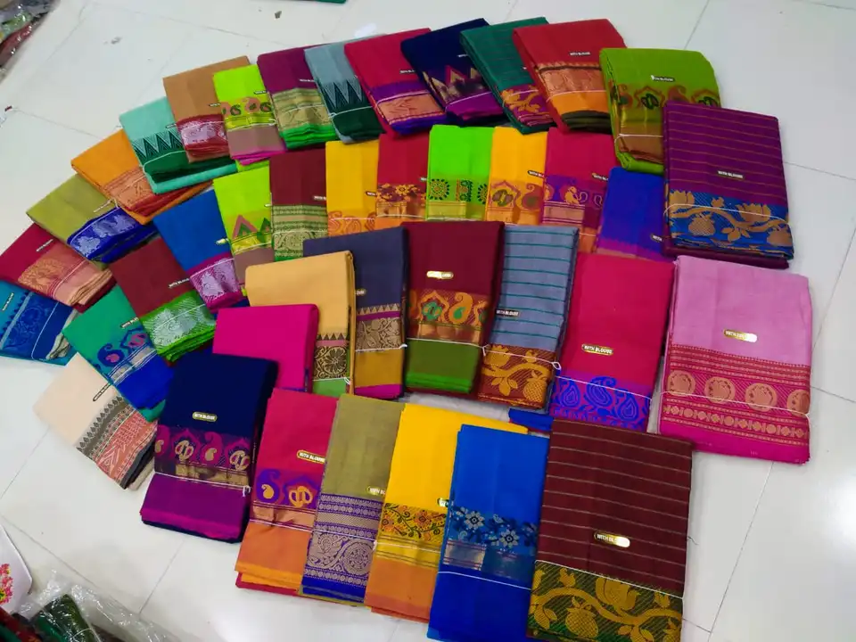 Southcotton sarees with blouse uploaded by Radhika clothes on 5/29/2024