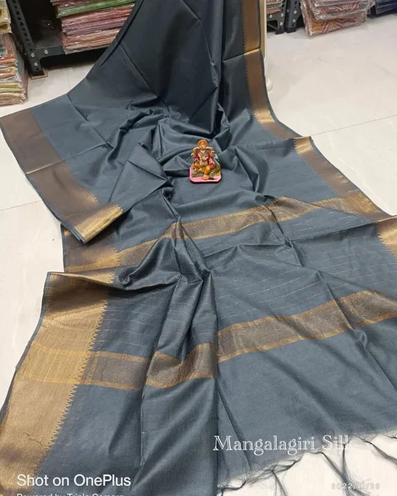 Mangalgiri cotton silk saree uploaded by WeaveMe India on 5/25/2023