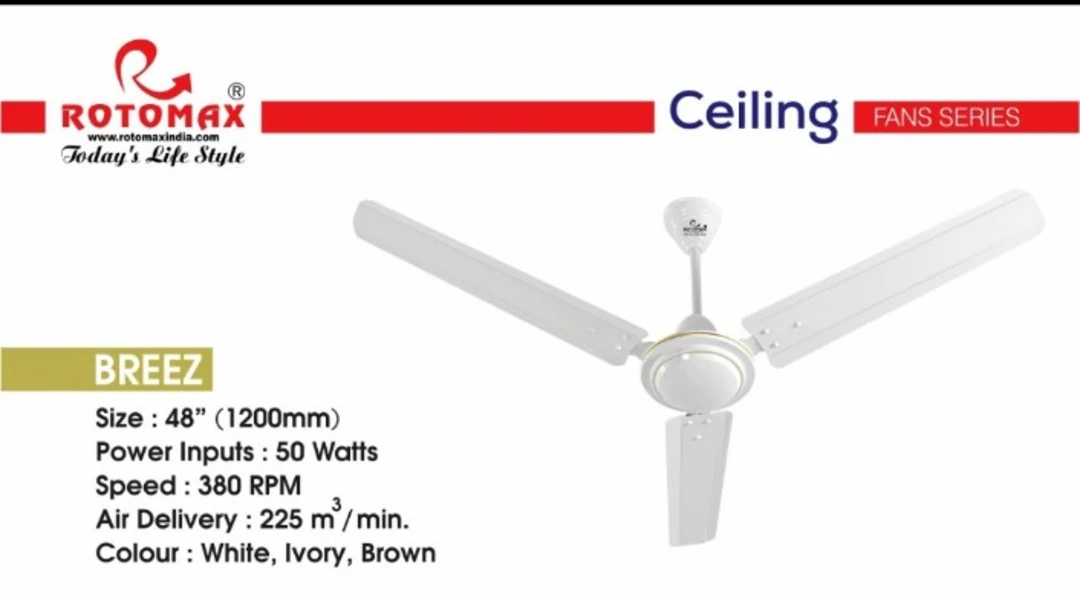 Celling fan (Breez) uploaded by JBM ELECTRICALS on 5/25/2023
