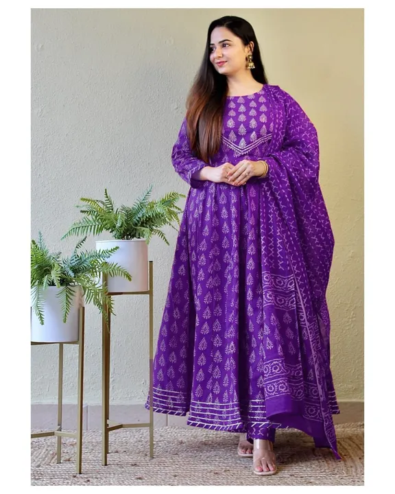 Anarkali dress cotton  uploaded by JFP Jaipur on 5/25/2023