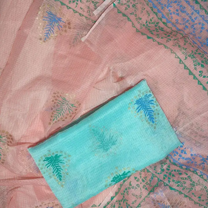 Kota Doriya Block Printed Dress Material  uploaded by Govindam Saree on 5/25/2023