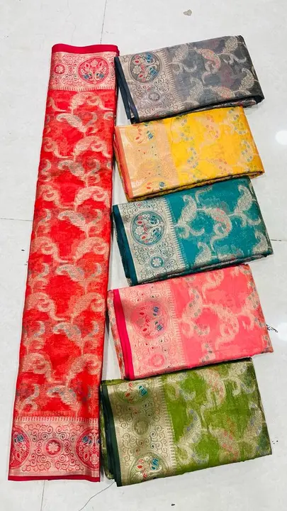 Orgenza simar rich pallu uploaded by Dharmanandan Textile on 5/25/2023