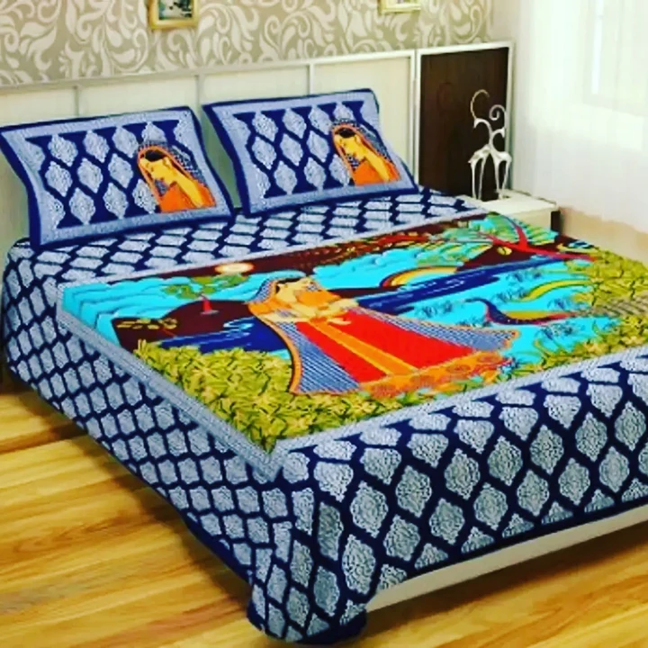 Printed 3D bed sheet double bed  uploaded by Sumit Wholesale Trader on 5/25/2023
