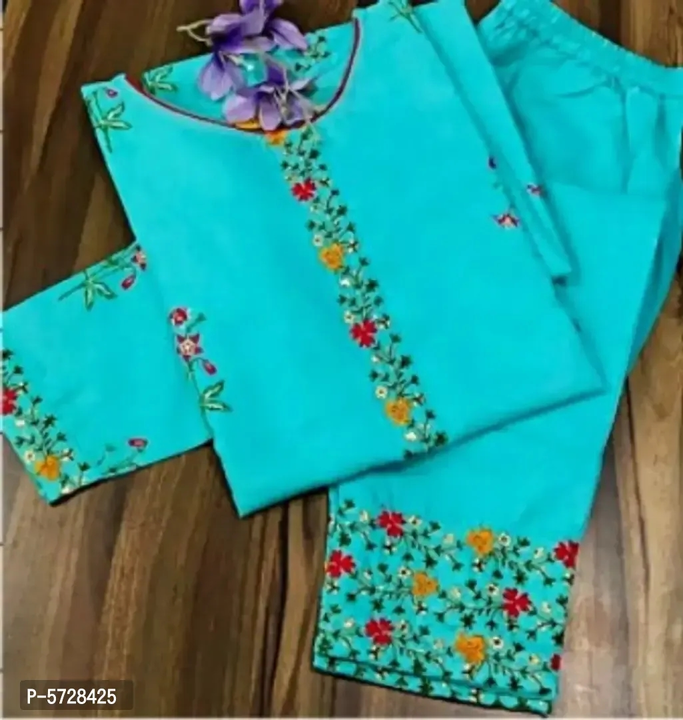 Stylish Embroidery Printed Kurta Set With Bottom  uploaded by VAIBHAV COLLECTIONS on 5/25/2023