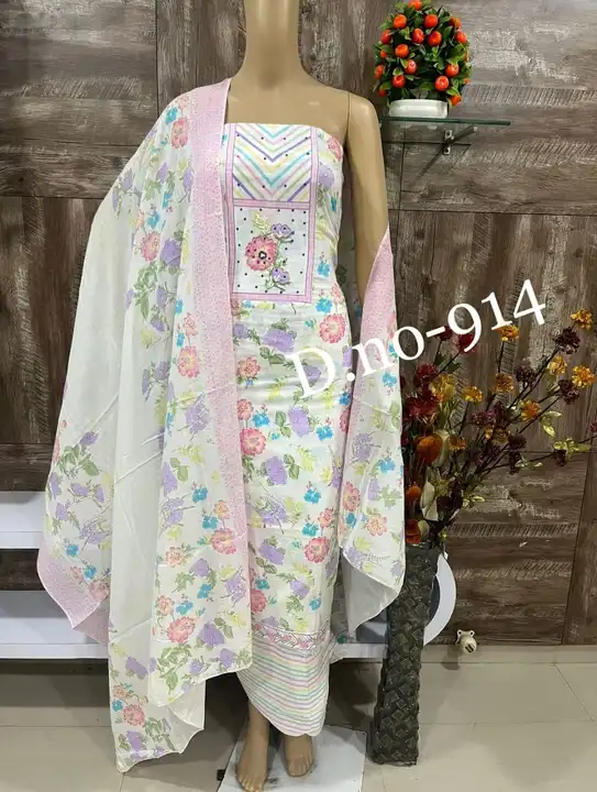 Cotton Flower Print Super Hit Designer Suit and Dress Material  uploaded by Zuberiya Global on 5/25/2023