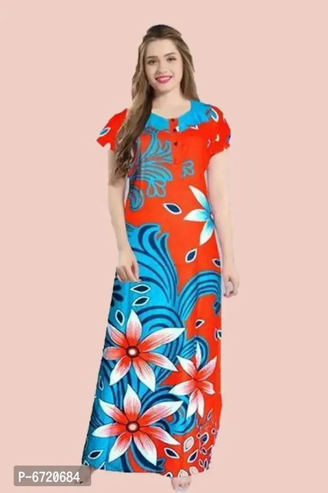 Printed Cotton Nighty uploaded by Trendy Fashion Store on 5/25/2023