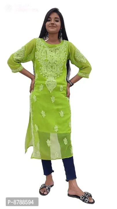 Classic Georgette Chicken Kari Kurti  With Inner For Women  uploaded by VAIBHAV COLLECTIONS on 5/31/2024