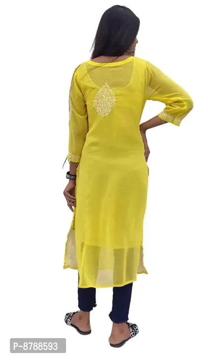 Classic Georgette Chicken Kari Kurti  With Inner For Women  uploaded by VAIBHAV COLLECTIONS on 5/25/2023
