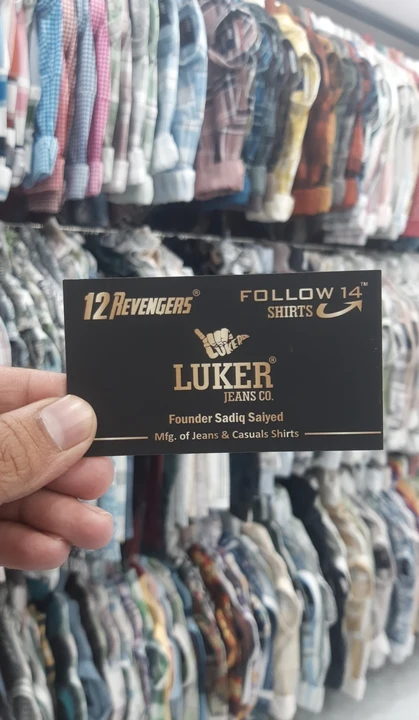 Visiting card store images of Luker jeans