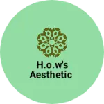 Business logo of H.O.W's aesthetic