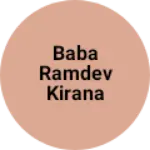 Business logo of Baba ramdev kirana store