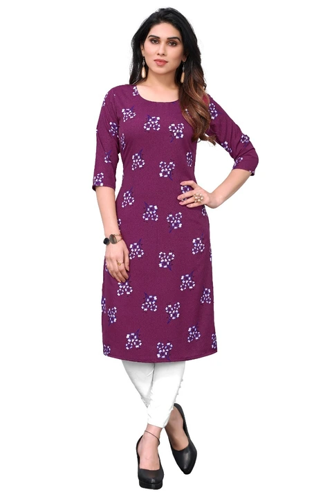 Casual printed straight kurti  uploaded by Navya fashion on 5/26/2023