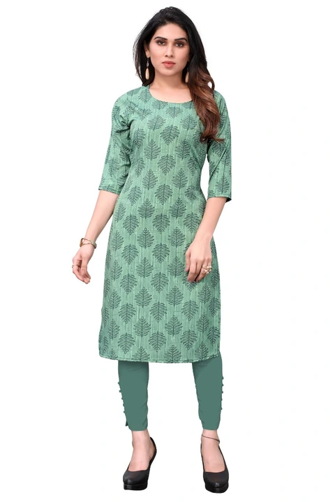 Casual printed straight kurti  uploaded by Navya fashion on 5/26/2023