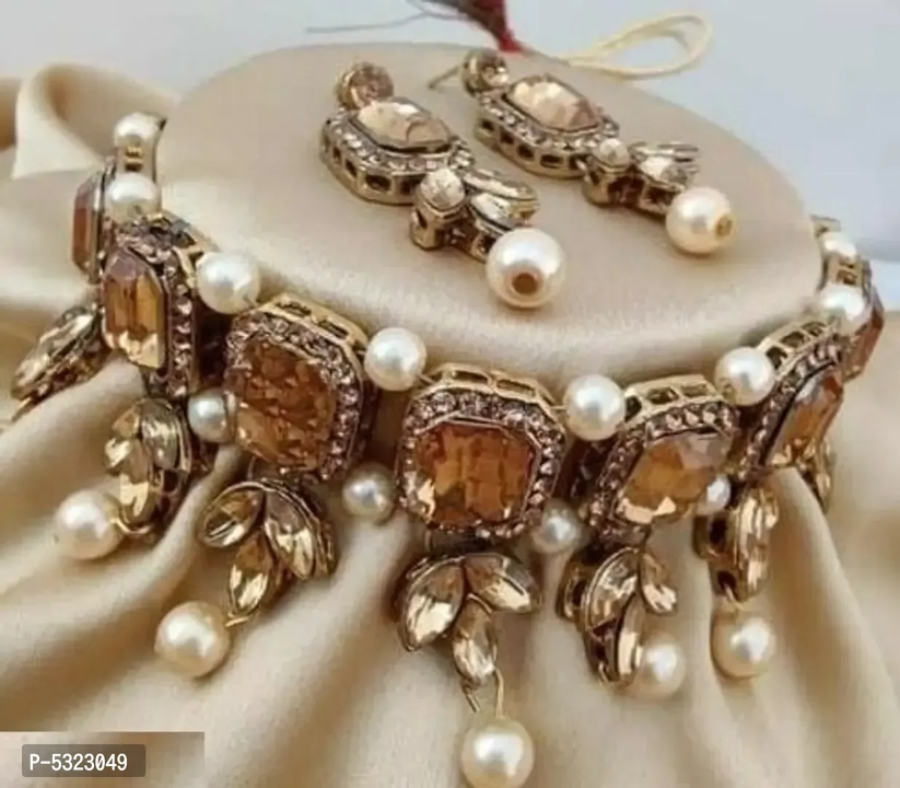Stylish Crystal  With Pearl Work Jwellery For Women  uploaded by VAIBHAV COLLECTIONS on 5/26/2023