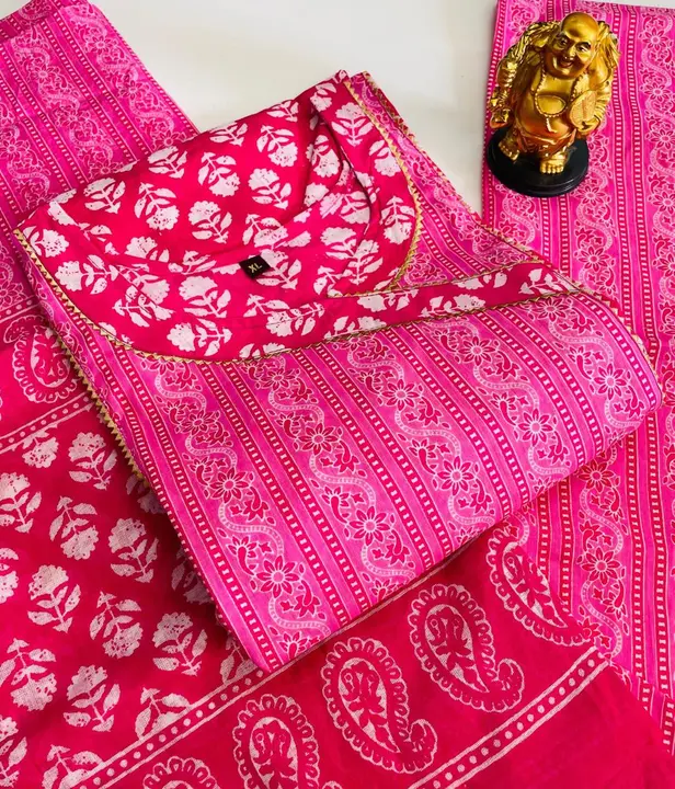 Fabric pure cotton Jaipuri pair with dupatta  uploaded by Siddh enterprise on 5/26/2023