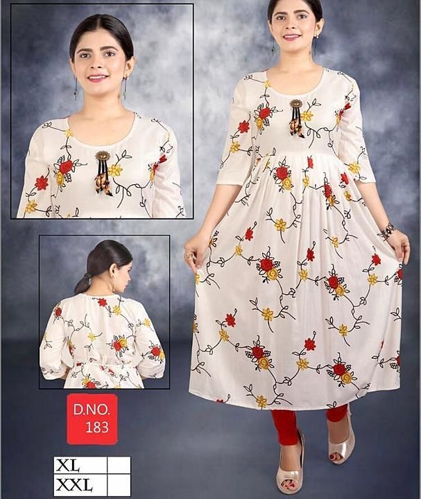 Post image Hey! Checkout my updated collection Floral Print Ghera Kurti.