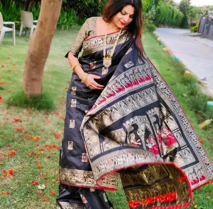 Rich pallu with allovar Zari Weaving saree  uploaded by Dhananjay Creations Pvt Ltd. on 5/26/2023