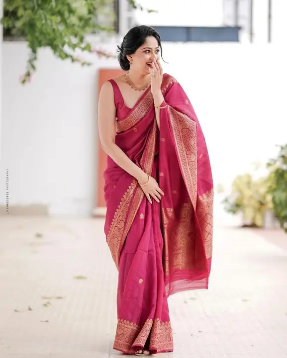 Rich pallu with allovar Zari butii design saree  uploaded by Dhananjay Creations Pvt Ltd. on 5/26/2023