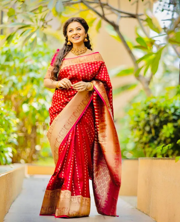 Rich pallu Beautiful Zari butii design saree  uploaded by Dhananjay Creations Pvt Ltd. on 5/26/2023
