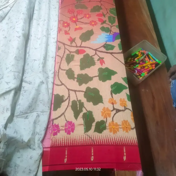 Paithani saree jungle saree uploaded by Adeeba  Paithani Silk saree. on 5/26/2023