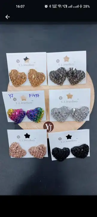Heavy heart shape earrings  uploaded by Sb designs on 5/26/2023