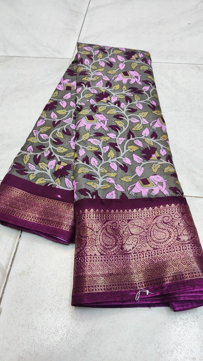 Dola silk with zari pattu border  uploaded by SREE RAMA TEXTILES on 5/26/2023