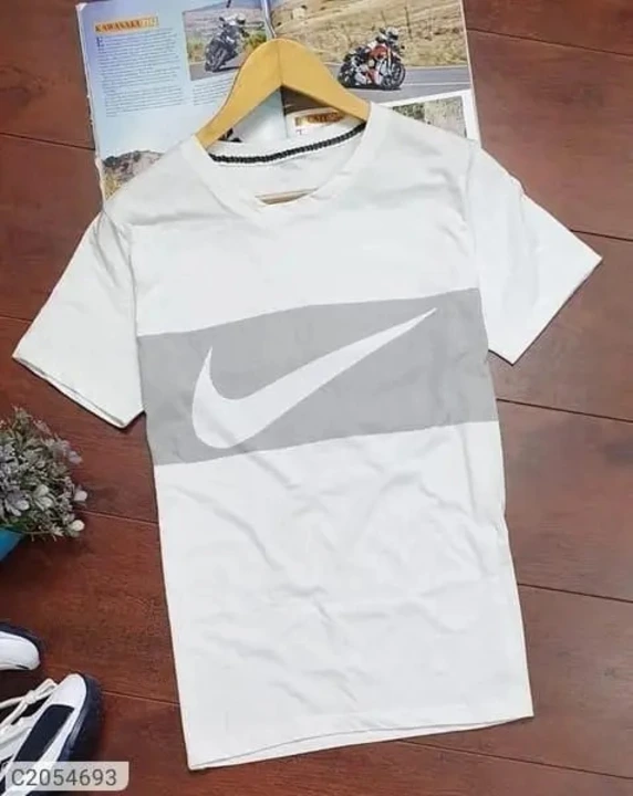 White Nike Round Neck T Shirt For Men  uploaded by M/s S S & Company on 5/26/2023