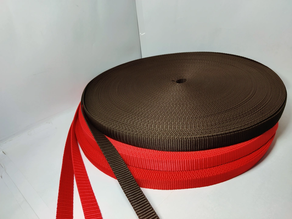 Brown and Red Polypropylene Newar Tape 1inches. uploaded by business on 5/26/2023