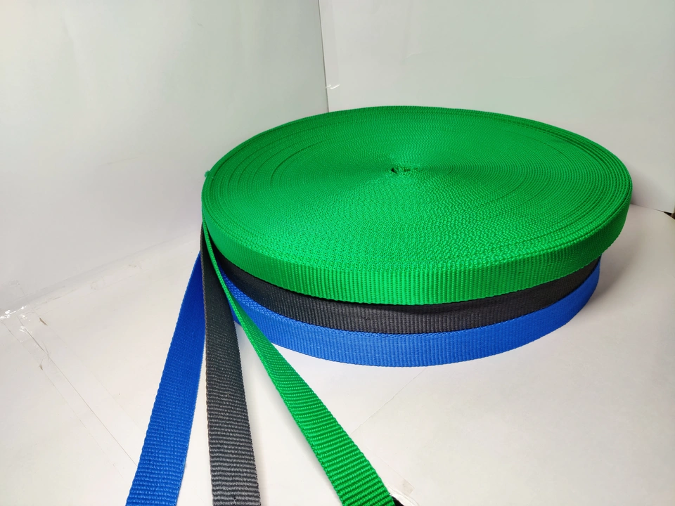 Green, black, blue Polypropylene Newar Tape 1 inchi uploaded by business on 5/26/2023
