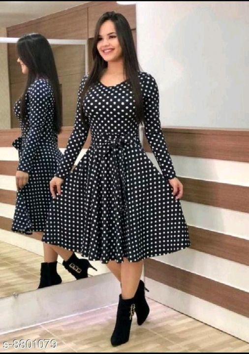 Attractive Western Dresses For Women
Fabric: American crepe
Pattern : Printed
Sleeve Length: Three Q uploaded by Online business on 3/11/2021