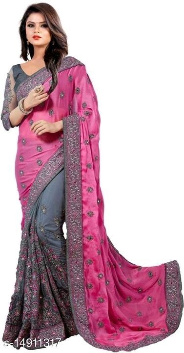 Heavy work saree uploaded by business on 3/11/2021