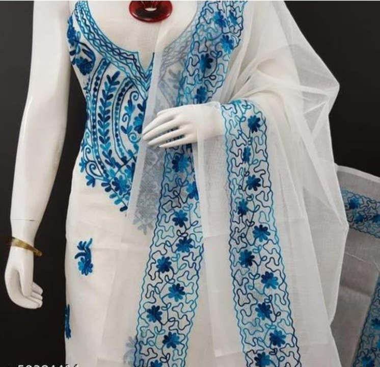 Kota Doria suits aari work design  uploaded by RB fashion group on 5/31/2024