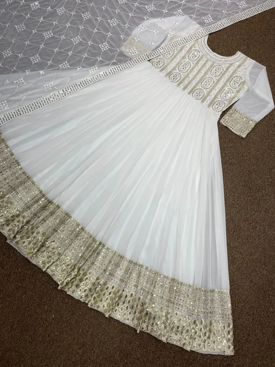 *👉❤️PRESERNTING NEW DESIGNE HEAVY FANCY EMBROIDERY 5mm SEQUENCE WORK GOWN WITH DUPATTA 👍*
         uploaded by Fashion Textile  on 5/26/2023