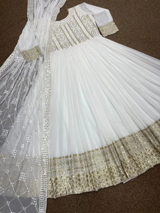 *👉❤️PRESERNTING NEW DESIGNE HEAVY FANCY EMBROIDERY 5mm SEQUENCE WORK GOWN WITH DUPATTA 👍*
         uploaded by Fashion Textile  on 5/26/2023