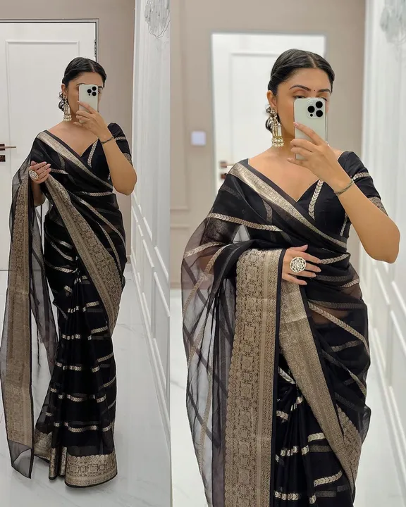 KORA ORGANZA DAYBEL SAREE  uploaded by business on 5/26/2023