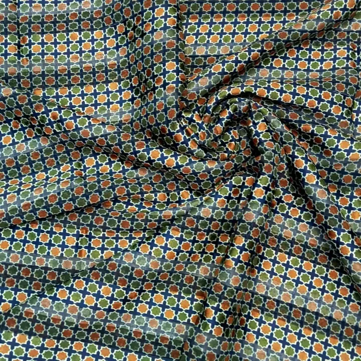 Satin Georgette Designer printed Fabric  uploaded by Sanskruti on 5/26/2023