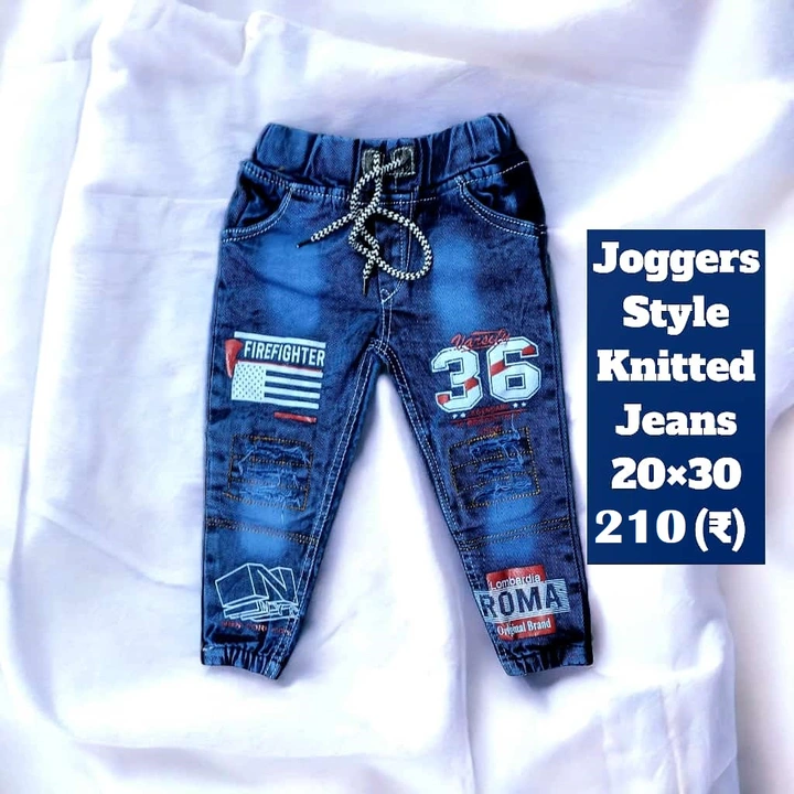 Kid's Denim Jean's, Boys Jagger's uploaded by RK Fashion  on 5/28/2024