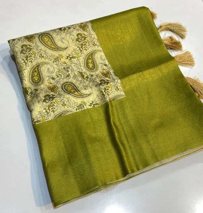 Floral soft silk gold zari kubera pattu  saree uploaded by Suyukti fab on 5/26/2023