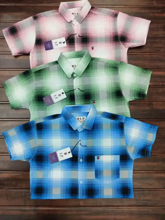 Cotton check shirt half sleeve  uploaded by Patel knitwear on 5/26/2023