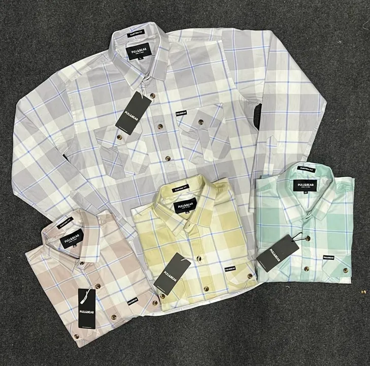 Check shirt double pocket  uploaded by Patel knitwear on 5/26/2023