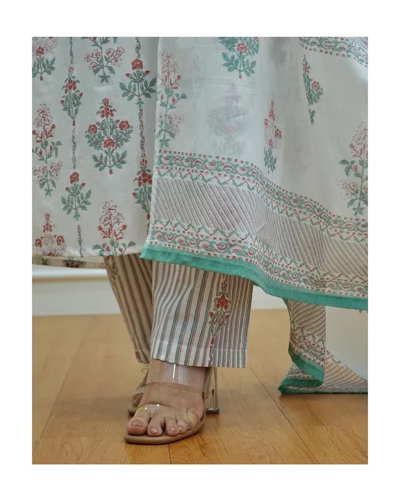 Pure cotton kurta pant and dupatta set  uploaded by Aleexa Outlet on 5/26/2023