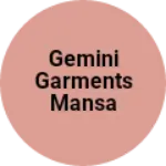 Business logo of Gemini garments mansa panjab