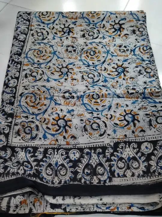 Handloom block print kalamkari saree  blouse uploaded by Radhika clothes on 5/29/2024