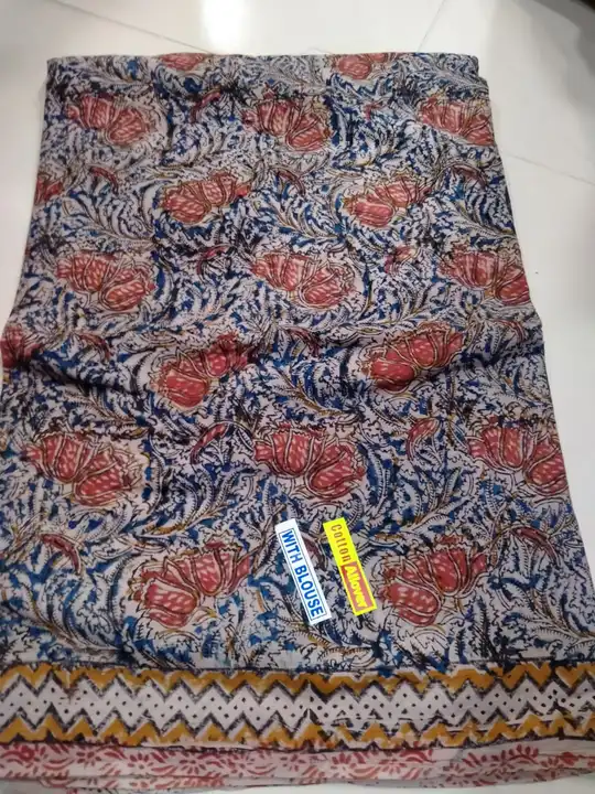 Handloom block print kalamkari saree  blouse uploaded by Radhika clothes on 5/26/2023