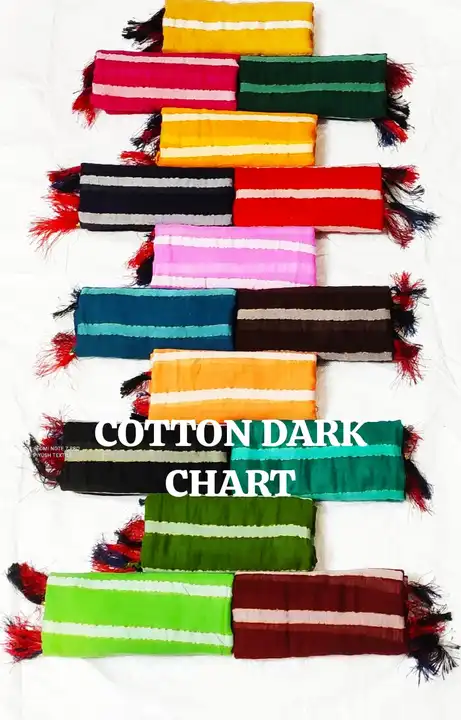 Cotton. Strips. Dupatta. 2 meter cut 15 to 20 colors in chart BOOK NOW uploaded by PIYUSH TEXTILE on 5/26/2023