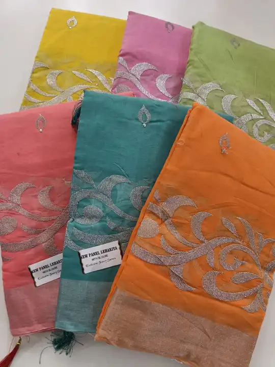 COTTON PANNEL LEHERIYA uploaded by Mukesh Saree Centre on 5/26/2023