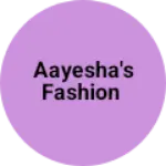 Business logo of Aayesha's fashion